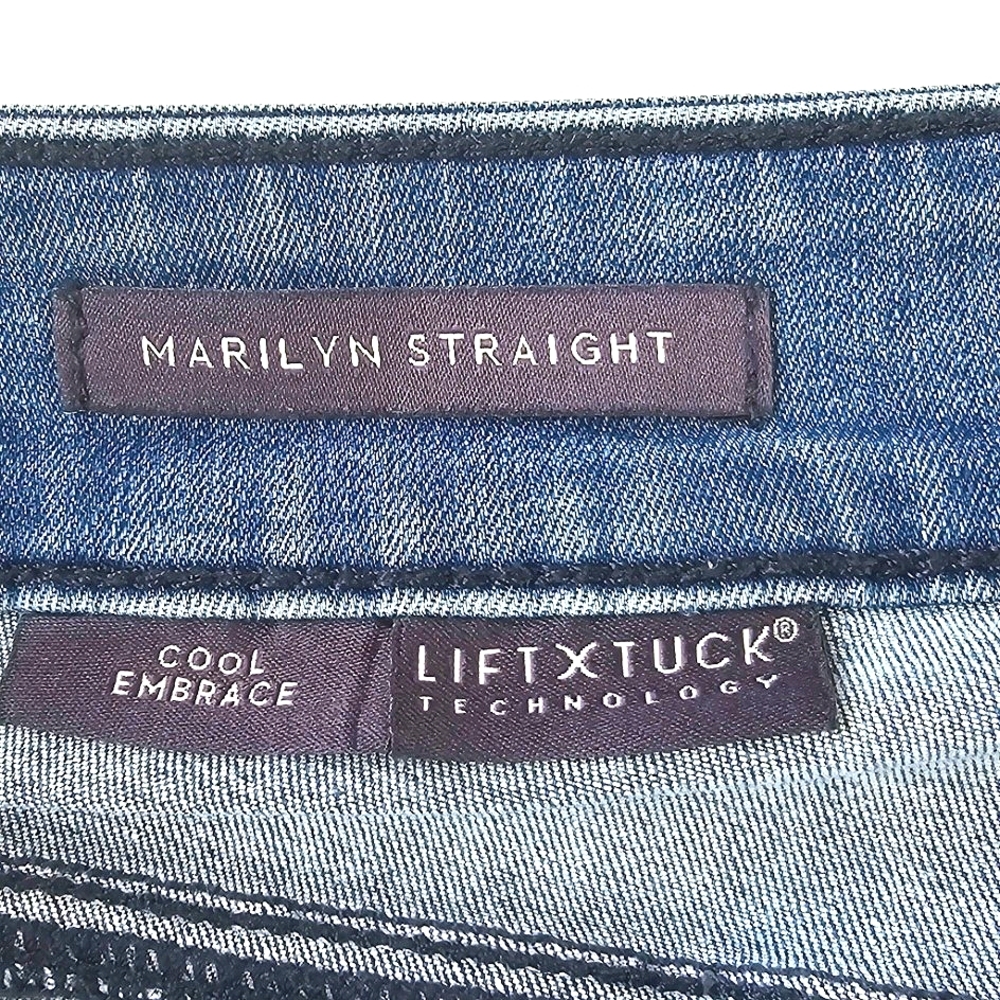 NYDJ Marilyn Straight Cool Embrace Figure Flattering Blue Jeans - Picture 4 of 13